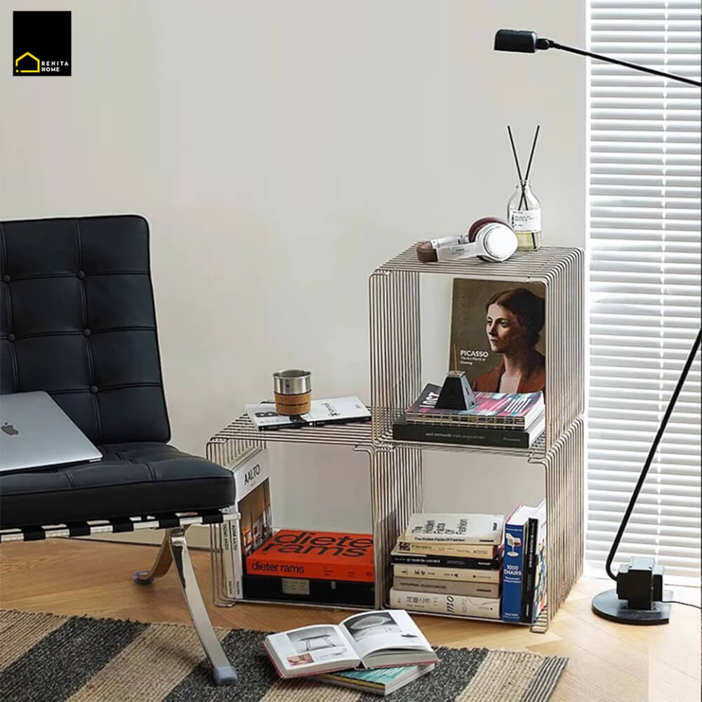 โต๊ะข้าง RENITA HOME รุ่น ADDY ขนาด 35X35X35 ซม. เหล็กอบสี สไตล์โมเดิร์น